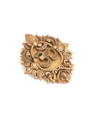 Gold-Plated OM Heartistic Brooch