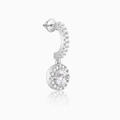 Silver Zircon Drizzle Drop Earrings