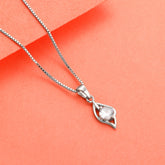 Silver Falling Dew Pendant with Box Chain