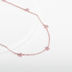 Rose Gold Star Constellation Necklace