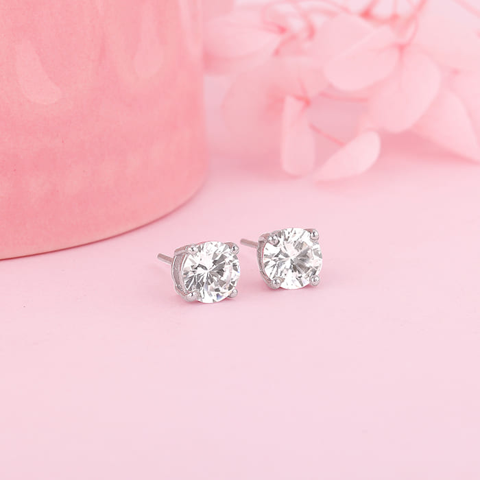 Silver Zircon Earrings