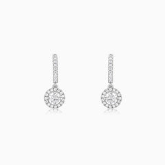 Silver Zircon Drizzle Drop Earrings