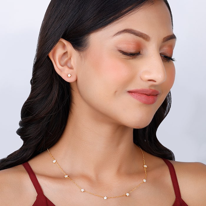 Golden Star Constellation Pendant Set