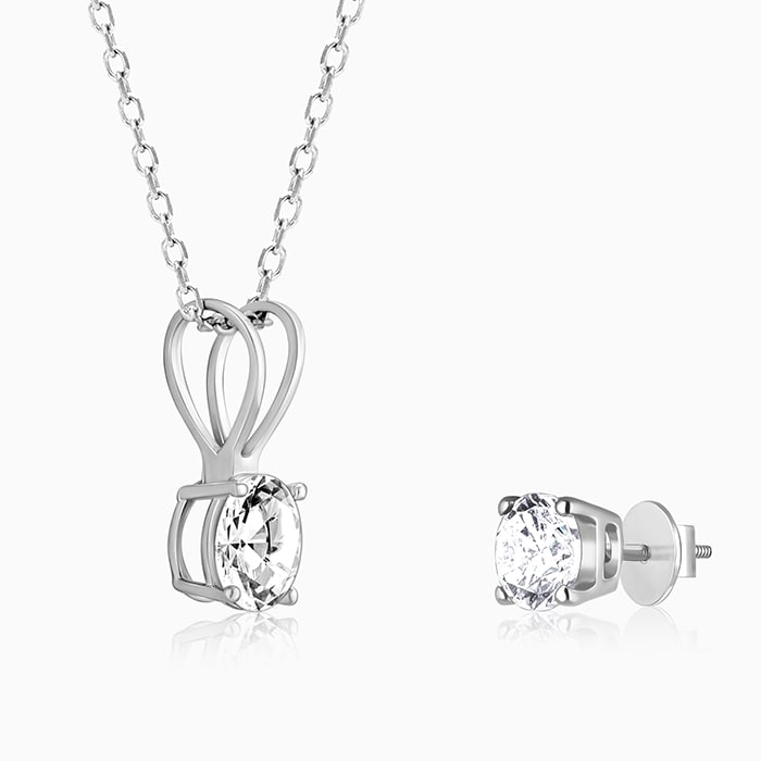 Classic Silver Zircon Set