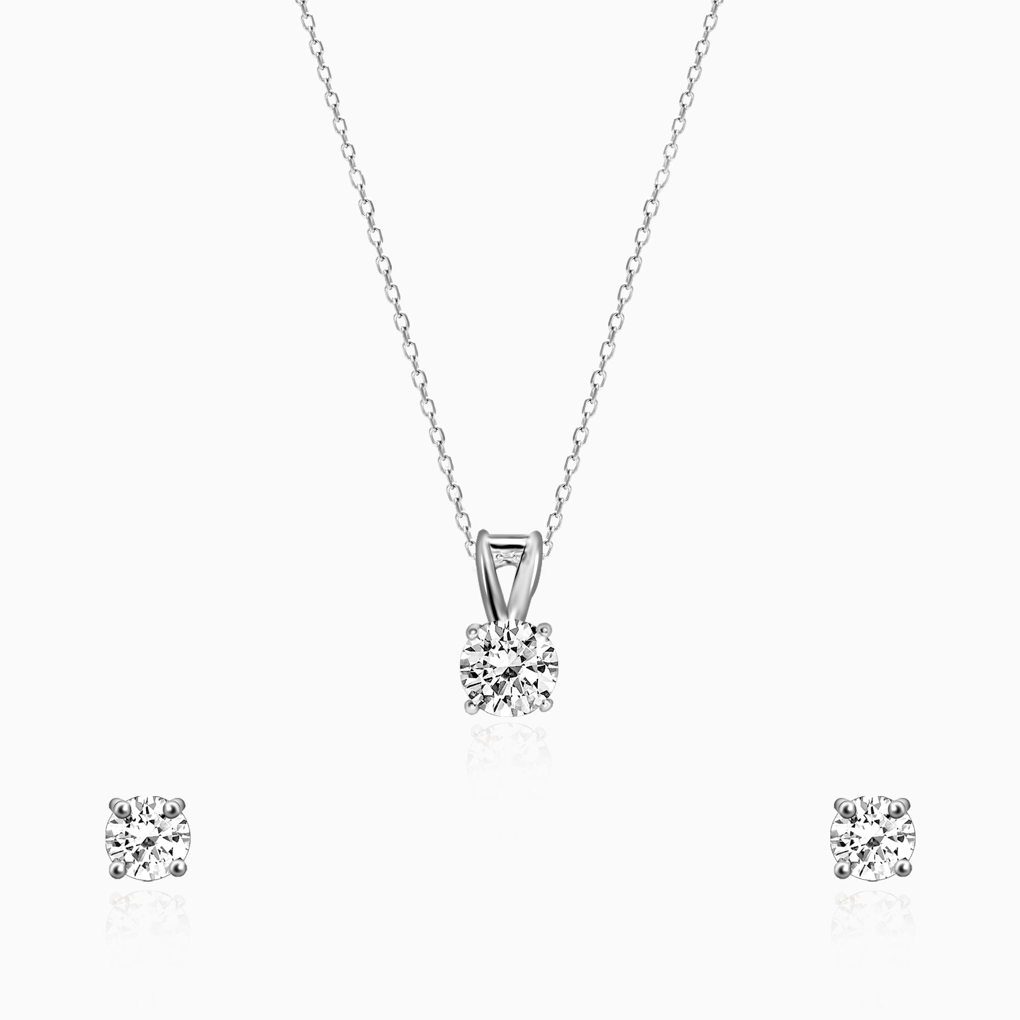 Classic Silver Zircon Set