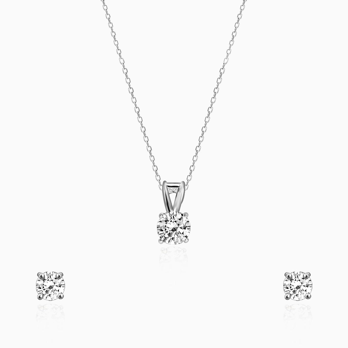 Classic Silver Zircon Set